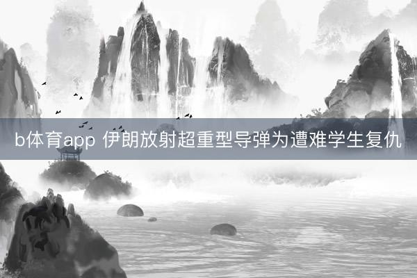 b体育app 伊朗放射超重型导弹为遭难学生复仇