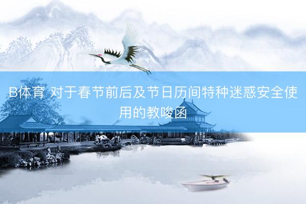 B体育 对于春节前后及节日历间特种迷惑安全使用的教唆函