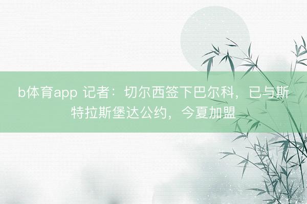 b体育app 记者：切尔西签下巴尔科，已与斯特拉斯堡达公约，今夏加盟